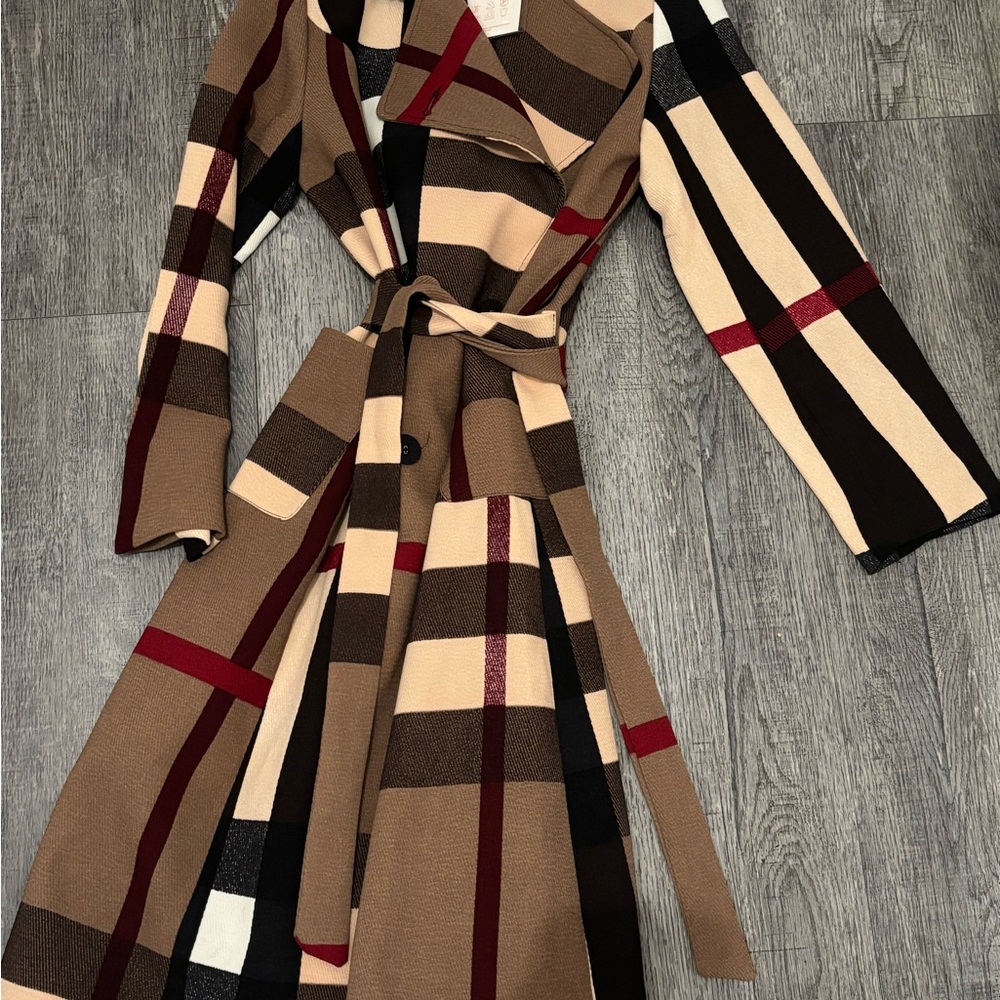 Elegant Long Sleeve Plaid Dress